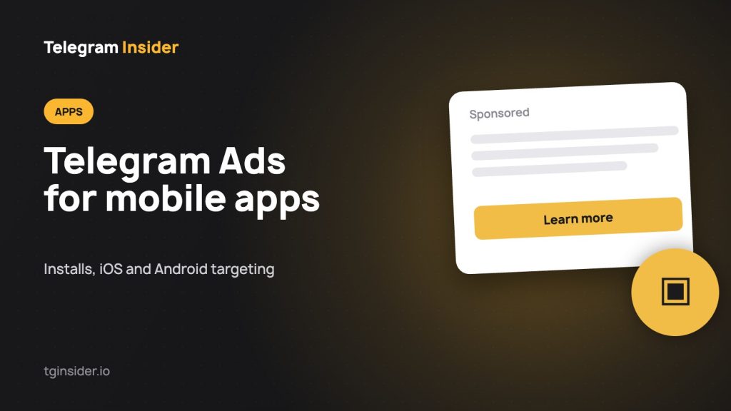 Cover image for an article on promoting mobile apps with Telegram Ads