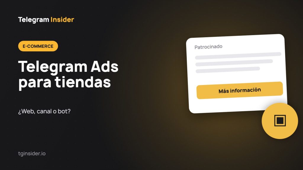 Portada del artículo sobre Telegram Ads para tiendas online con la maqueta de un anuncio