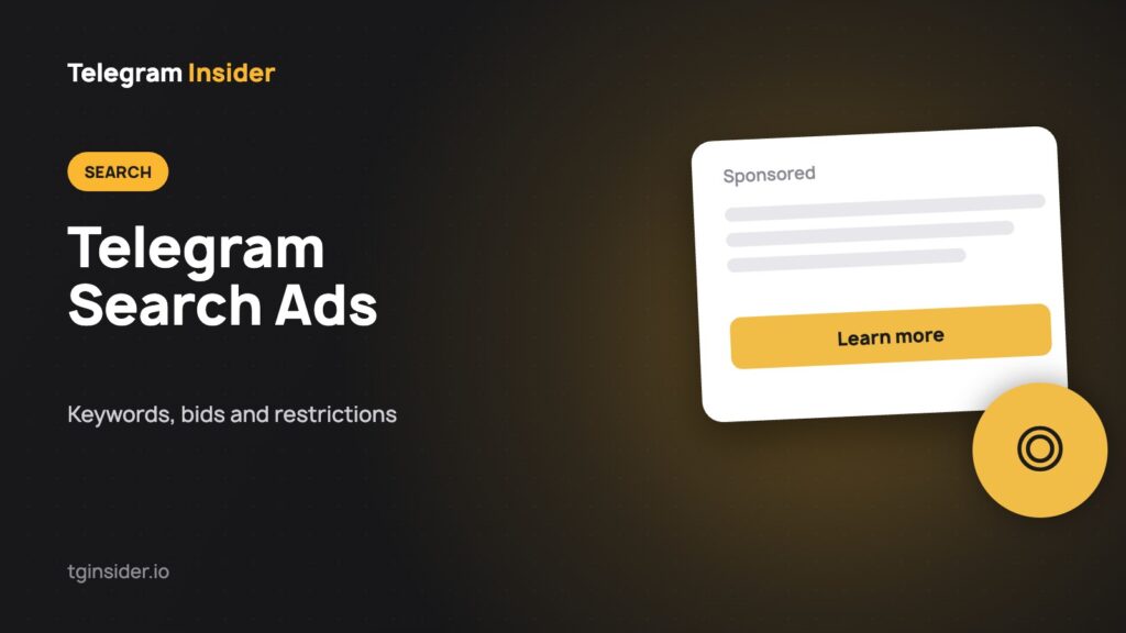 Cover image for an article about Telegram search ads